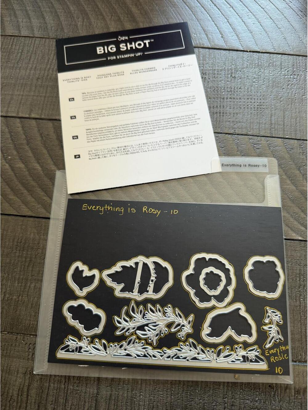 Stampin’ Up Everything Is Rosy Thinlits Dies die cut set